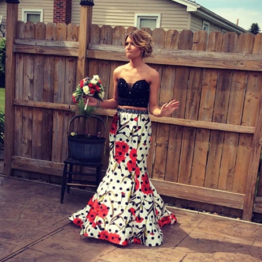 Two piece prom dress